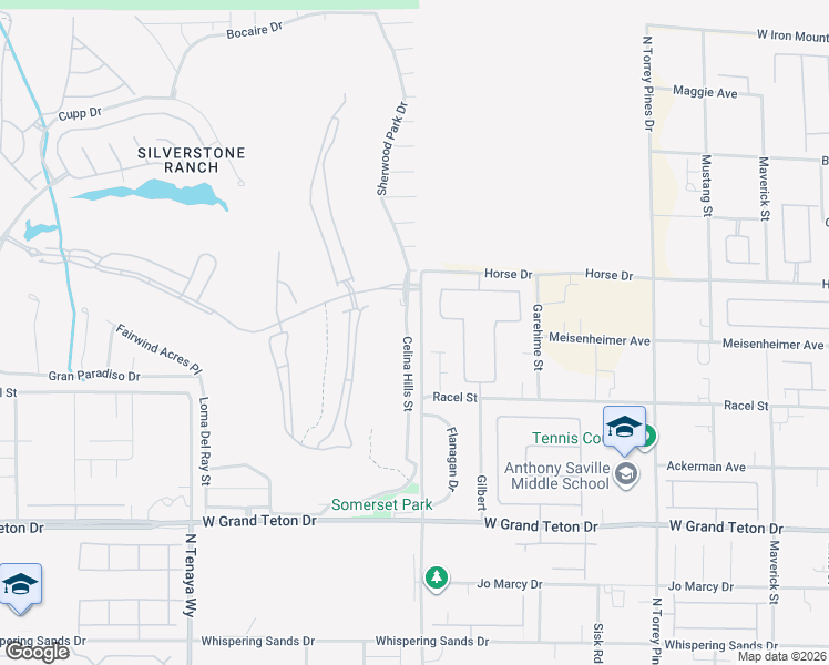 map of restaurants, bars, coffee shops, grocery stores, and more near 8267 Thornbird Court in Las Vegas