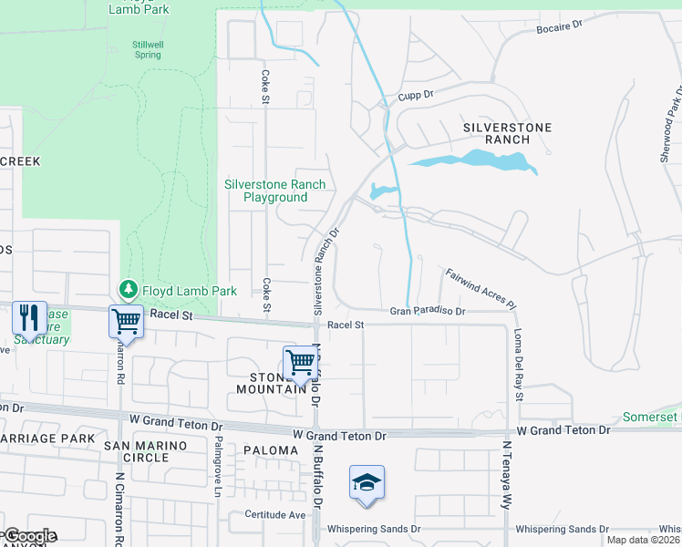 map of restaurants, bars, coffee shops, grocery stores, and more near 8304 Broad Peak Drive in Las Vegas