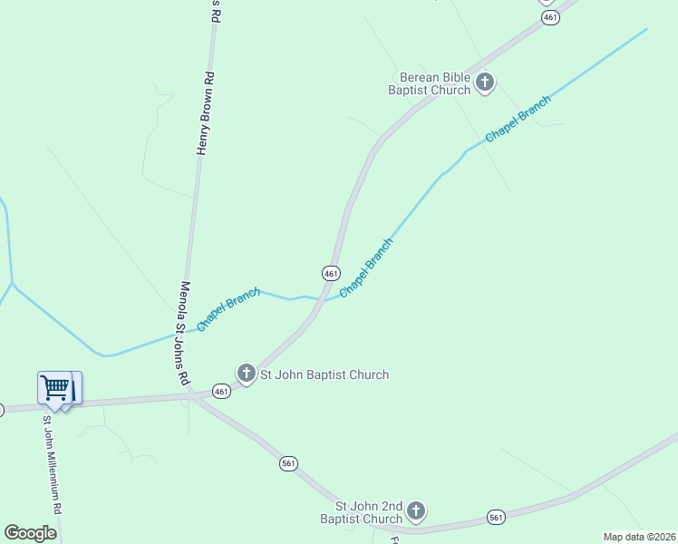 map of restaurants, bars, coffee shops, grocery stores, and more near 1551 North Carolina 461 in Ahoskie