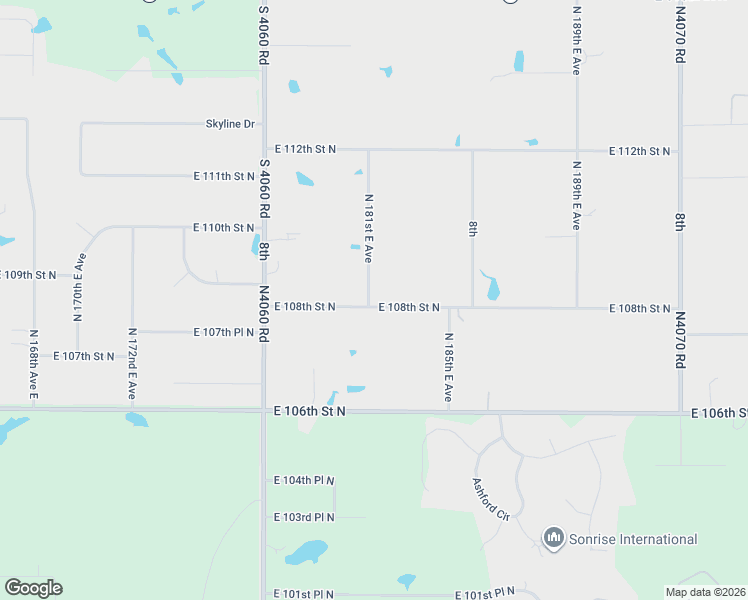 map of restaurants, bars, coffee shops, grocery stores, and more near 10820 North 181st East Avenue in Owasso