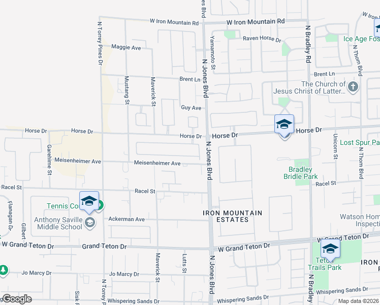 map of restaurants, bars, coffee shops, grocery stores, and more near 6120 Matisse Avenue in Las Vegas