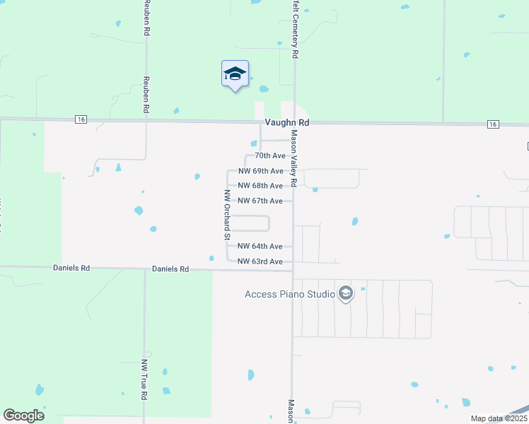 map of restaurants, bars, coffee shops, grocery stores, and more near 725 NW 67TH AVE in Bentonville