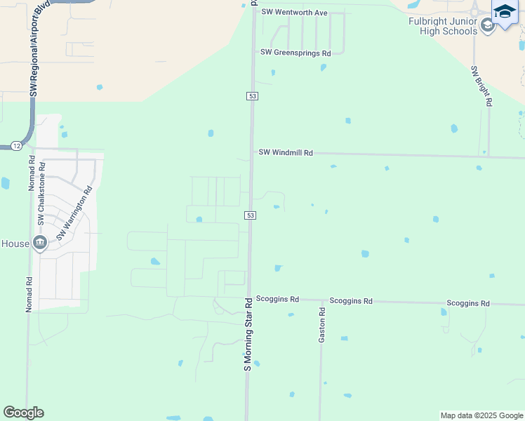 map of restaurants, bars, coffee shops, grocery stores, and more near 8961 South Morning Star Road in Bentonville