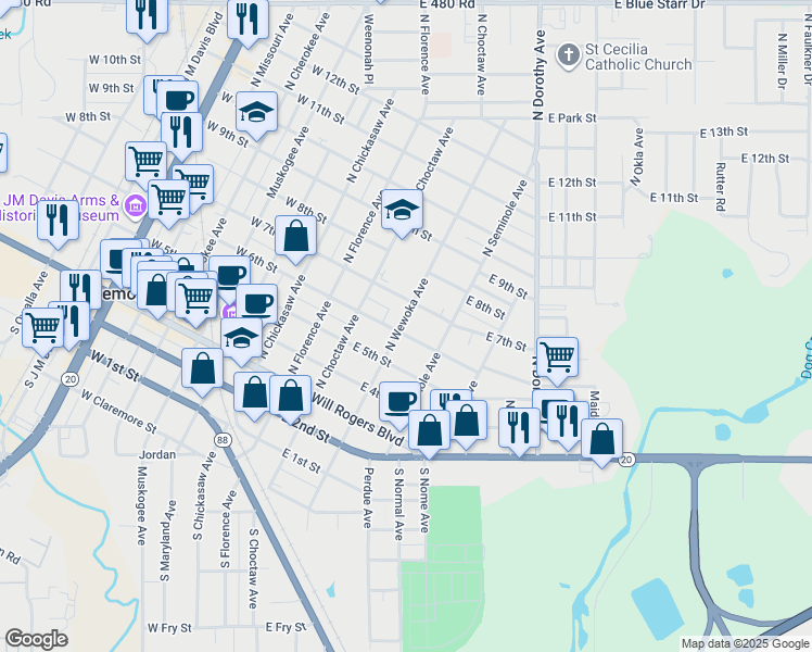 402 East 6th Street, Claremore OK Walk Score