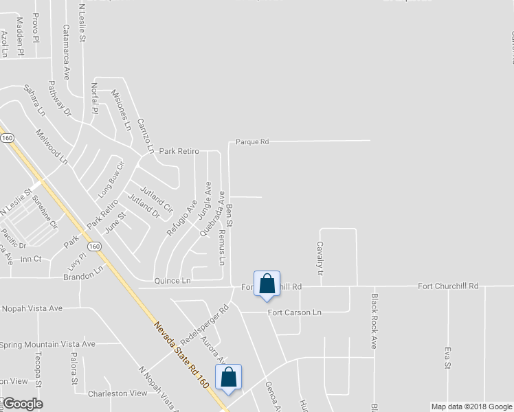 map of restaurants, bars, coffee shops, grocery stores, and more near 581 Howard Way in Pahrump