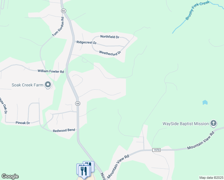 map of restaurants, bars, coffee shops, grocery stores, and more near 1155 Laurel Crest Road in King