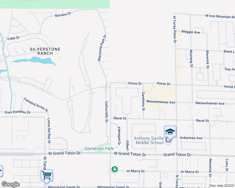 map of restaurants, bars, coffee shops, grocery stores, and more near 8347 Rainbow Sky Street in Las Vegas