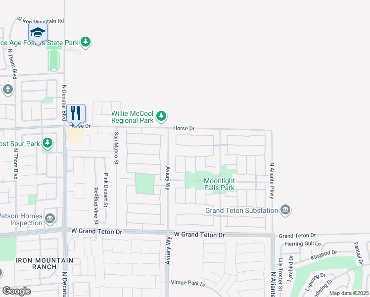 map of restaurants, bars, coffee shops, grocery stores, and more near 4209 Lower Saxon Avenue in North Las Vegas