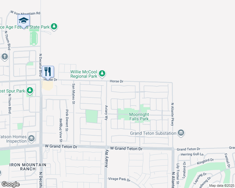 map of restaurants, bars, coffee shops, grocery stores, and more near 4209 Lower Saxon Avenue in North Las Vegas