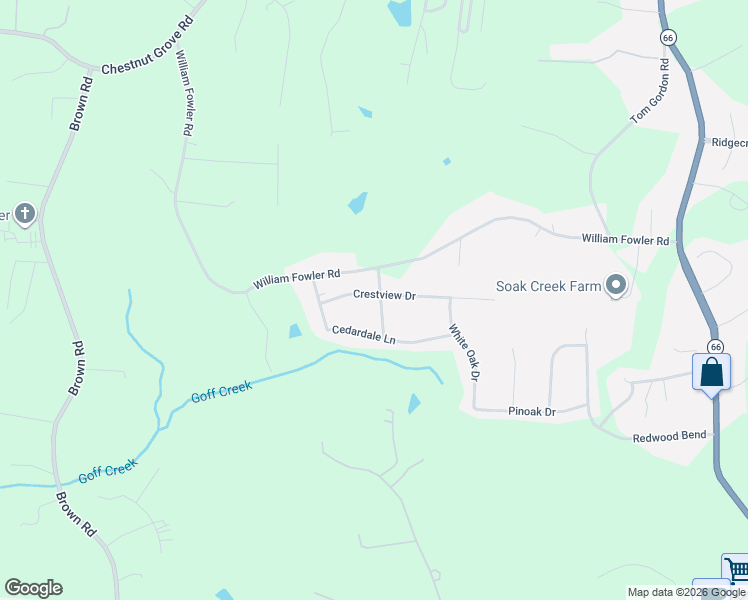map of restaurants, bars, coffee shops, grocery stores, and more near 117 Locust Road in King