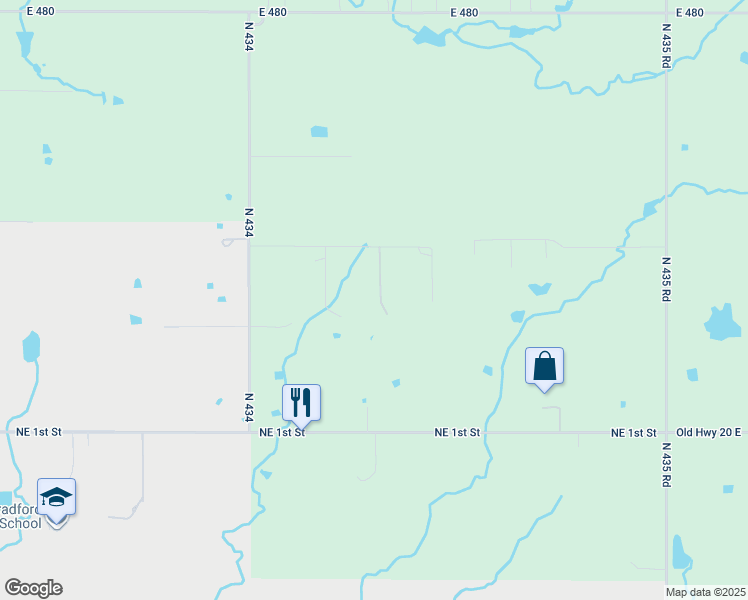 map of restaurants, bars, coffee shops, grocery stores, and more near 127 Fescue Court in Pryor