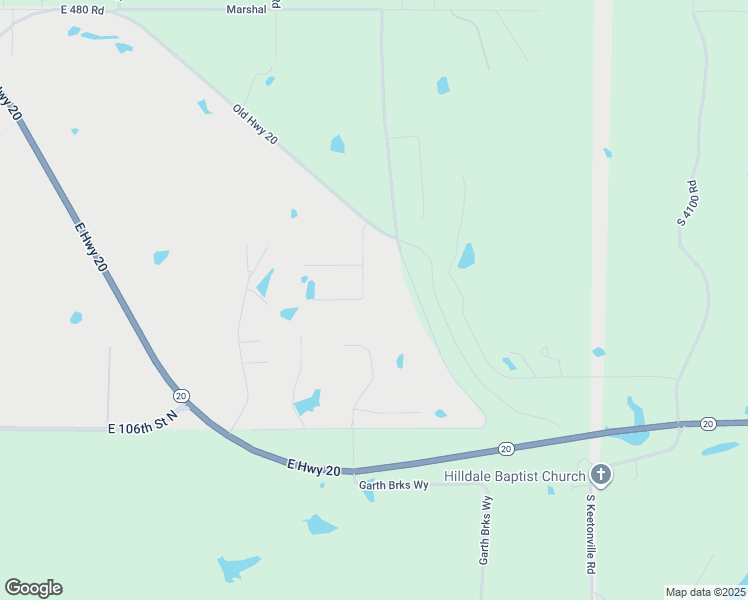 map of restaurants, bars, coffee shops, grocery stores, and more near 20775 South Skyline View Road in Claremore