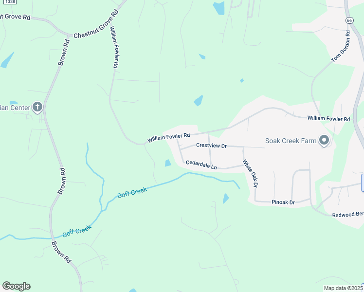 map of restaurants, bars, coffee shops, grocery stores, and more near 406 Cedardale Lane in King