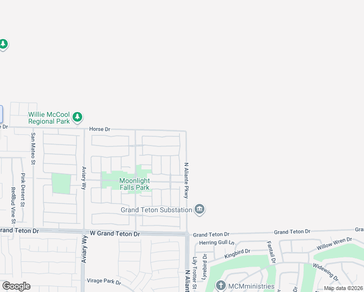 map of restaurants, bars, coffee shops, grocery stores, and more near 8324 Seven Falls Street in North Las Vegas