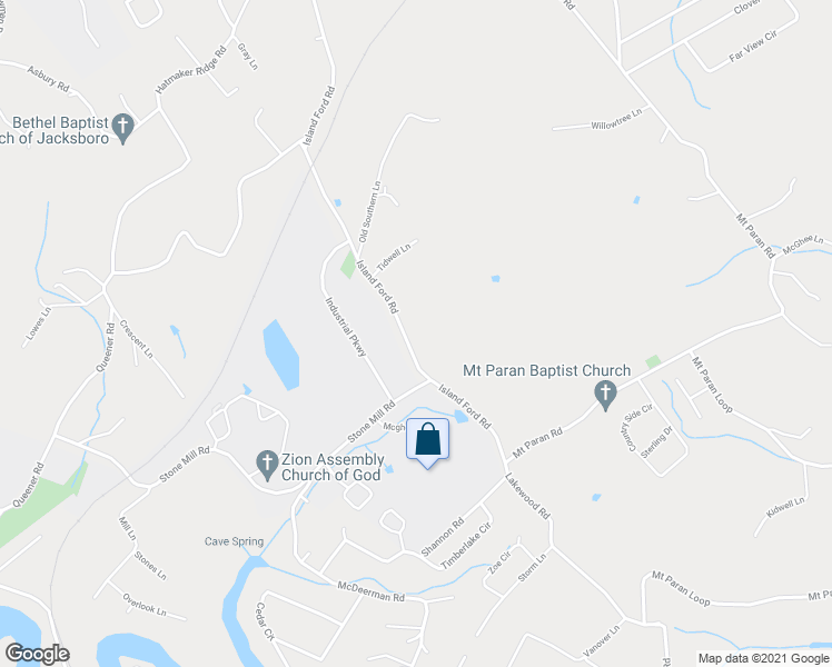 map of restaurants, bars, coffee shops, grocery stores, and more near 821 Island Ford Road in Jacksboro