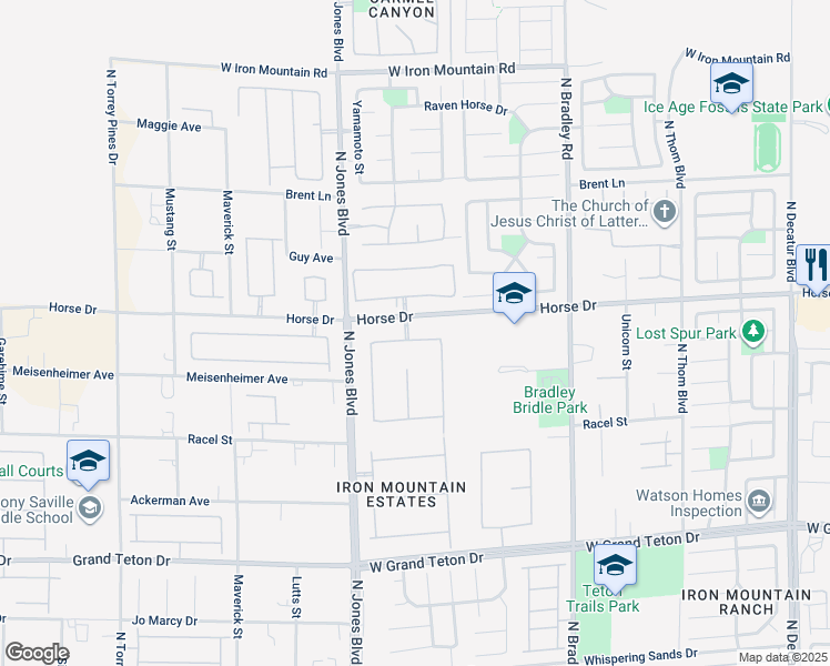 map of restaurants, bars, coffee shops, grocery stores, and more near 5896 Taylor Valley Avenue in Las Vegas