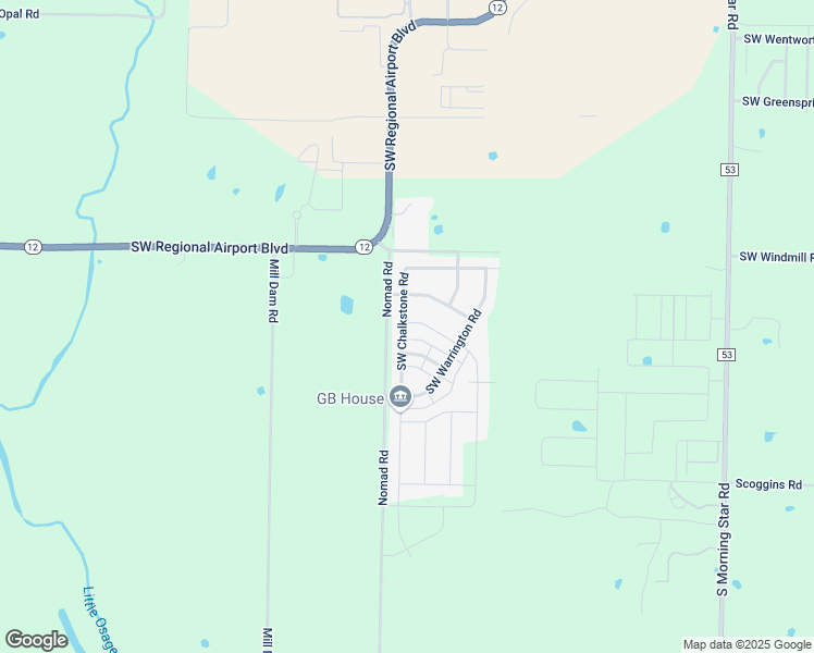 map of restaurants, bars, coffee shops, grocery stores, and more near 6304 Southwest Chalkstone Road in Bentonville