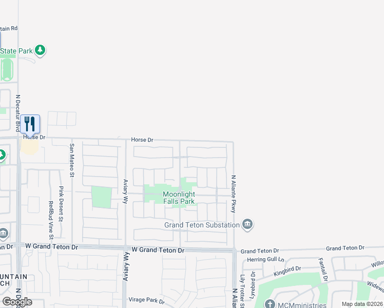 map of restaurants, bars, coffee shops, grocery stores, and more near 3916 Lower Saxon Avenue in North Las Vegas