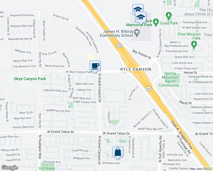 map of restaurants, bars, coffee shops, grocery stores, and more near 9524 Havasu Canyon Avenue in Las Vegas