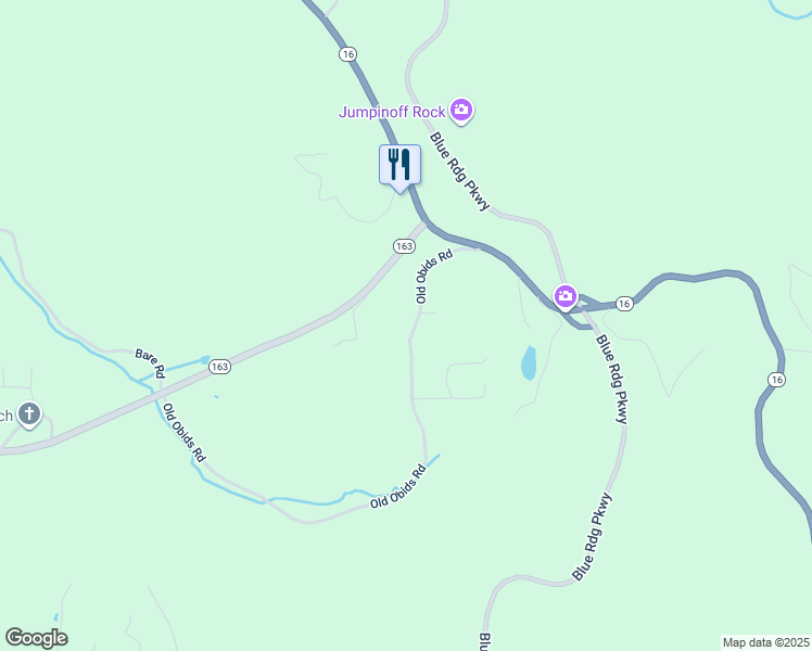 map of restaurants, bars, coffee shops, grocery stores, and more near 380 Old Obids Road in West Jefferson