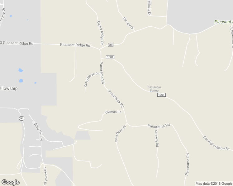 map of restaurants, bars, coffee shops, grocery stores, and more near 8708 Panorama Road in Rogers
