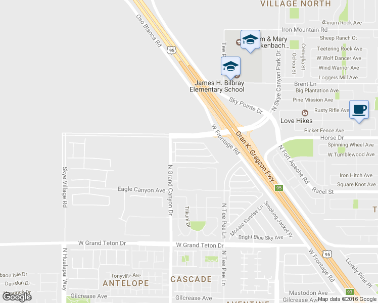 map of restaurants, bars, coffee shops, grocery stores, and more near 9507 Milkweed Canyon Avenue in Las Vegas