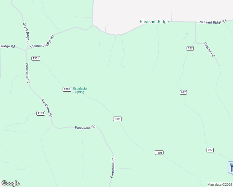 map of restaurants, bars, coffee shops, grocery stores, and more near 14222 Esculapia Hollow Road in Rogers