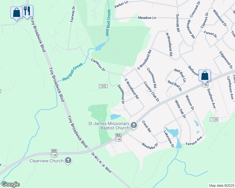 map of restaurants, bars, coffee shops, grocery stores, and more near 525 Deepwood Drive in Henderson