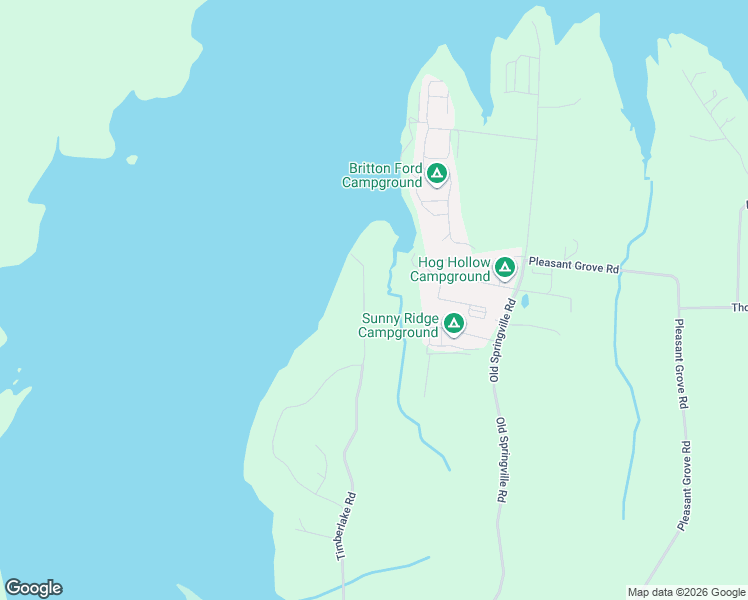 map of restaurants, bars, coffee shops, grocery stores, and more near 950 Timberlake Road in Springville