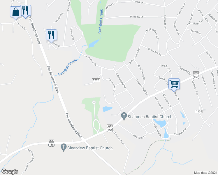 map of restaurants, bars, coffee shops, grocery stores, and more near 525 Deepwood Drive in Henderson