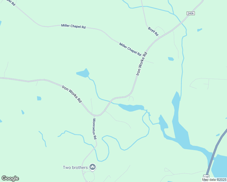 map of restaurants, bars, coffee shops, grocery stores, and more near 1209 Iron Works Road in Reidsville