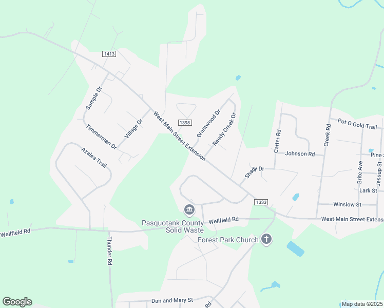 map of restaurants, bars, coffee shops, grocery stores, and more near 2307 West Main Street Extension in Elizabeth City
