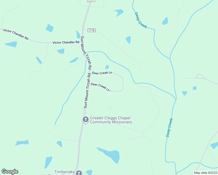 map of restaurants, bars, coffee shops, grocery stores, and more near 510 Deer Creek Lane in Timberlake