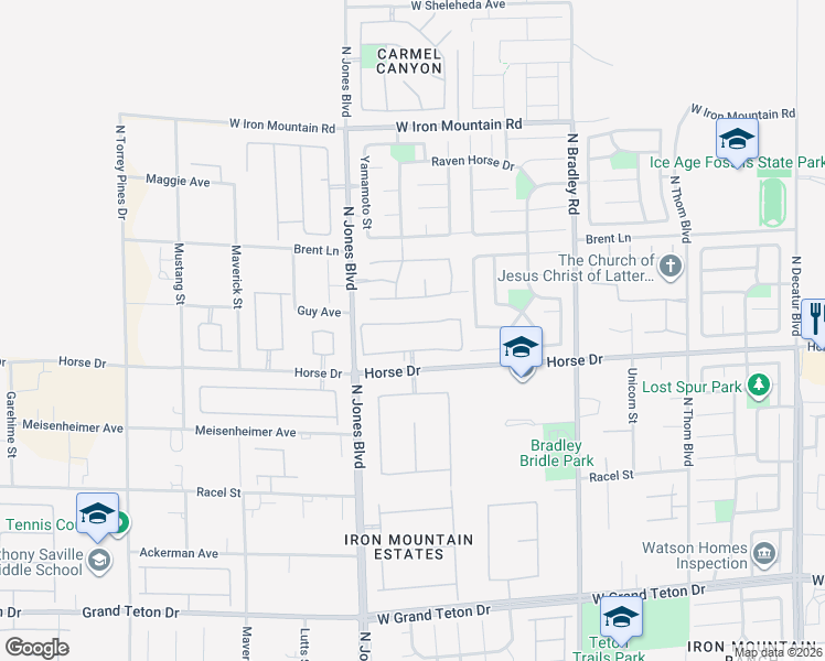 map of restaurants, bars, coffee shops, grocery stores, and more near 5930 Sunset River Avenue in Las Vegas