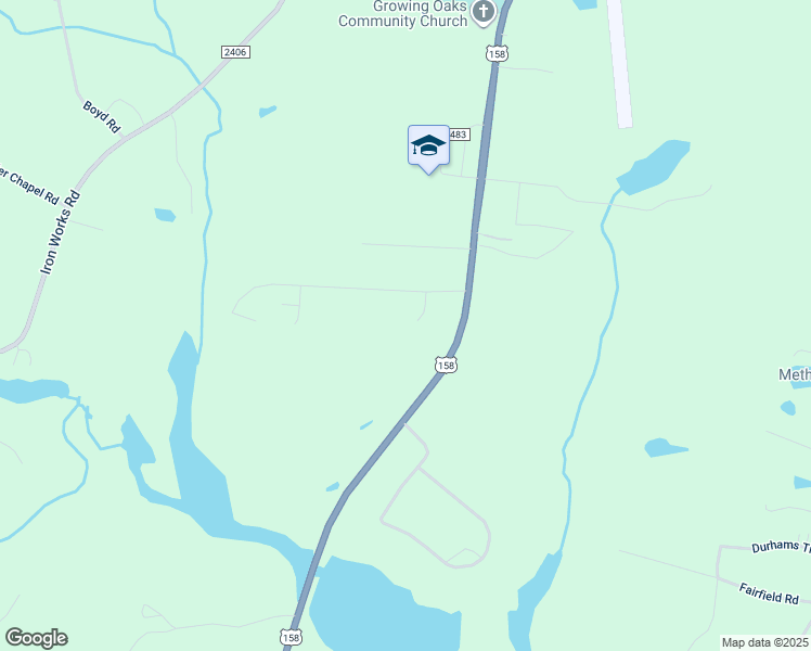 map of restaurants, bars, coffee shops, grocery stores, and more near 140 Shell Road in Reidsville