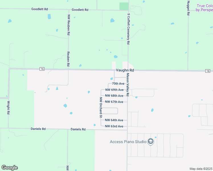 map of restaurants, bars, coffee shops, grocery stores, and more near 6905 Northwest Orchard Street in Bentonville