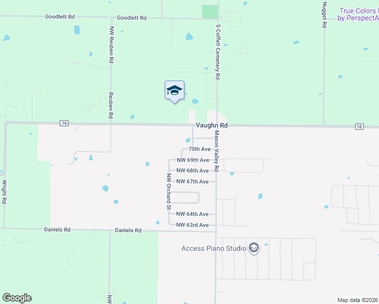 map of restaurants, bars, coffee shops, grocery stores, and more near 724 Northwest 69th Avenue in Bentonville