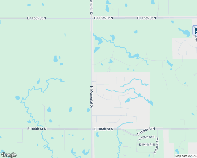 map of restaurants, bars, coffee shops, grocery stores, and more near 10987-11221 North Memorial Drive in Owasso