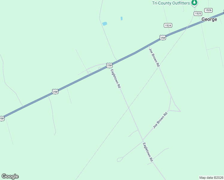 map of restaurants, bars, coffee shops, grocery stores, and more near 1617 Eagletown Road in Rich Square