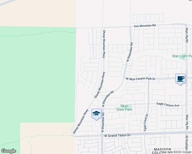 map of restaurants, bars, coffee shops, grocery stores, and more near 8385 Vanhoy Creek Street in Las Vegas