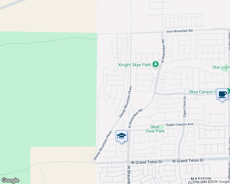 map of restaurants, bars, coffee shops, grocery stores, and more near 8385 Tanton Ridge Street in Las Vegas