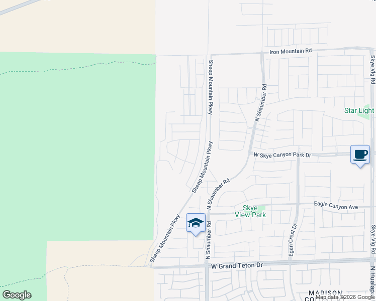 map of restaurants, bars, coffee shops, grocery stores, and more near 8368 Tanton Ridge Street in Las Vegas