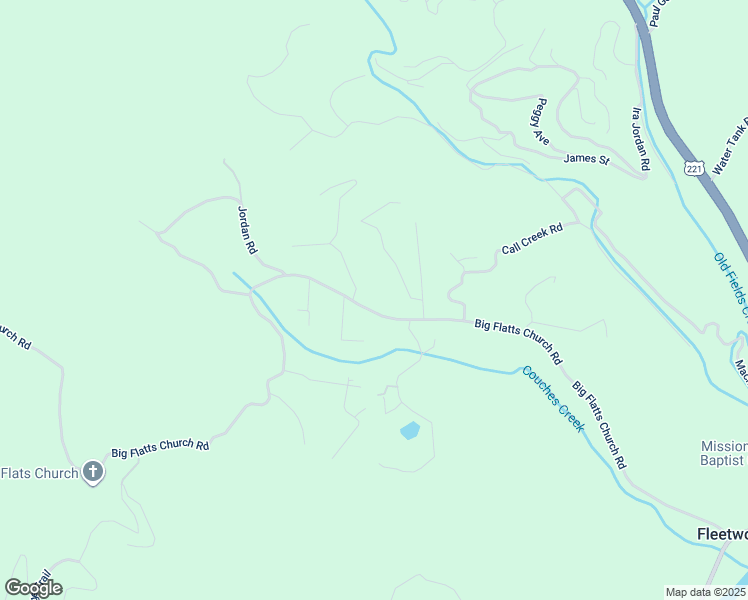 map of restaurants, bars, coffee shops, grocery stores, and more near 1208 Big Flatts Church Road in Fleetwood