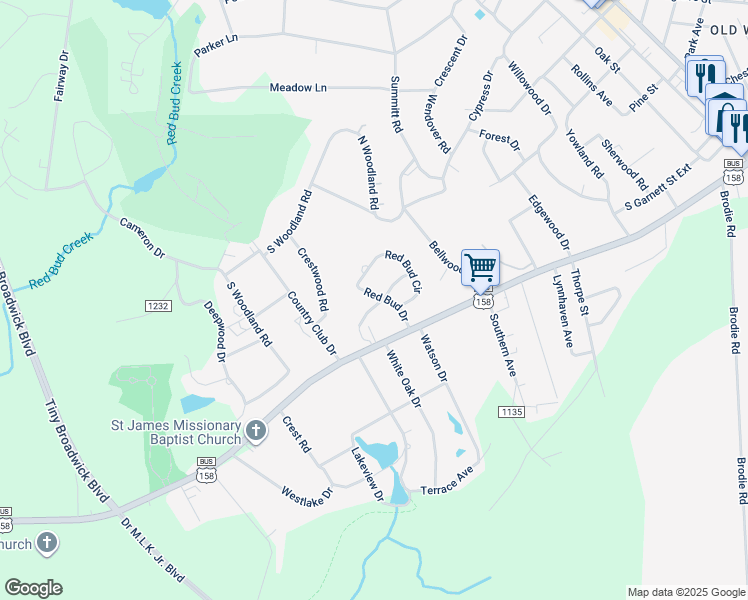 map of restaurants, bars, coffee shops, grocery stores, and more near 2506 Westover Drive in Henderson