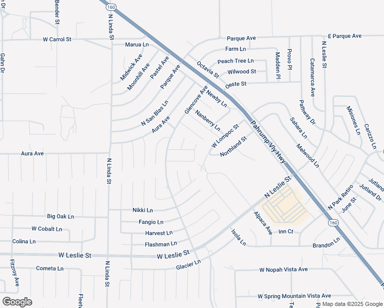 map of restaurants, bars, coffee shops, grocery stores, and more near 701 West Santa Fe Street in Pahrump