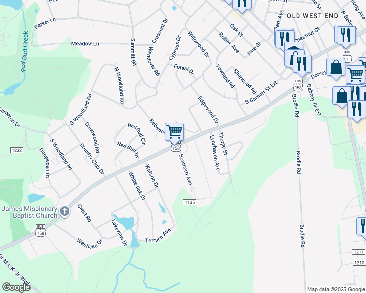 map of restaurants, bars, coffee shops, grocery stores, and more near 2223 Oxford Road in Henderson