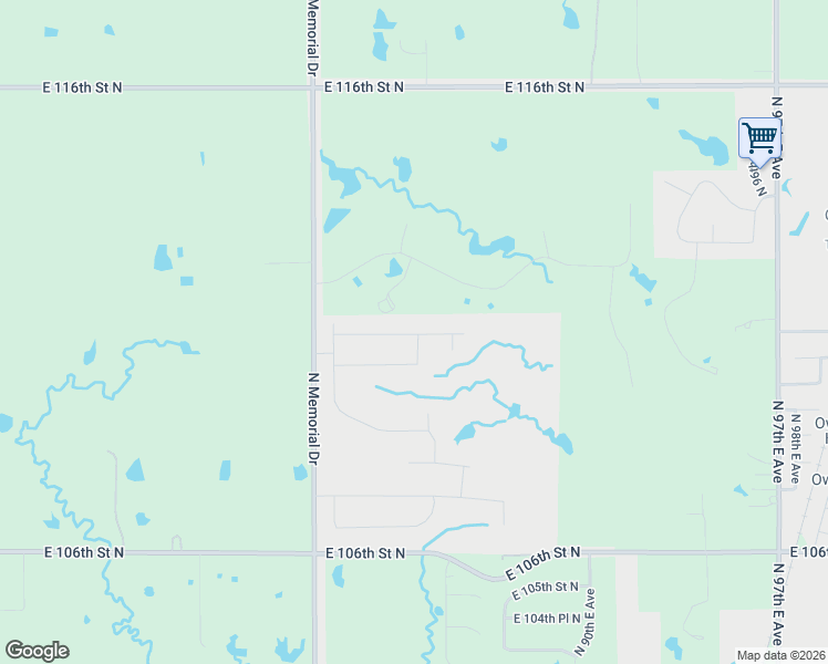 map of restaurants, bars, coffee shops, grocery stores, and more near 8424 East 112th Street North in Owasso