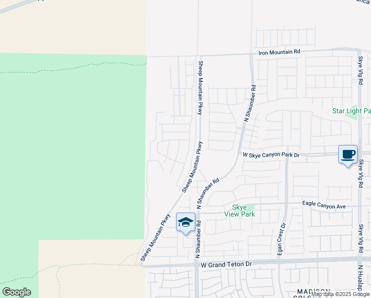 map of restaurants, bars, coffee shops, grocery stores, and more near 8385 Vanhoy Creek Street in Las Vegas