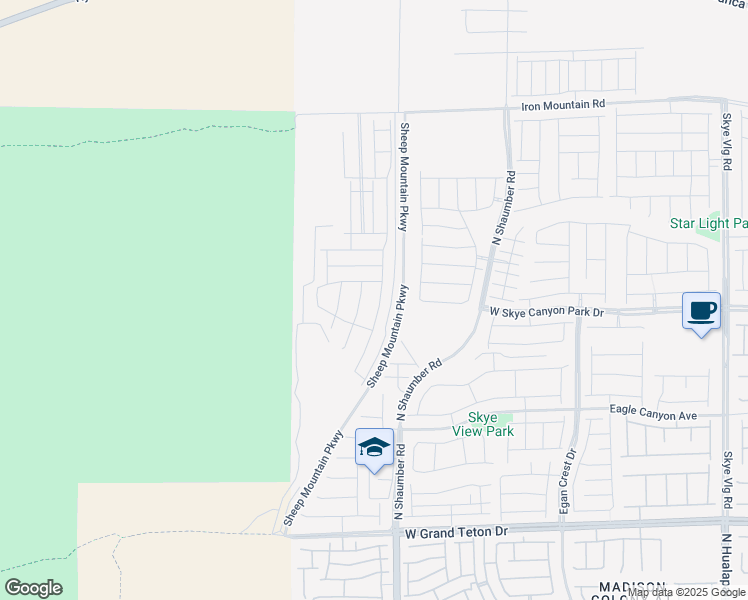 map of restaurants, bars, coffee shops, grocery stores, and more near 8417 Vanhoy Creek Street in Las Vegas