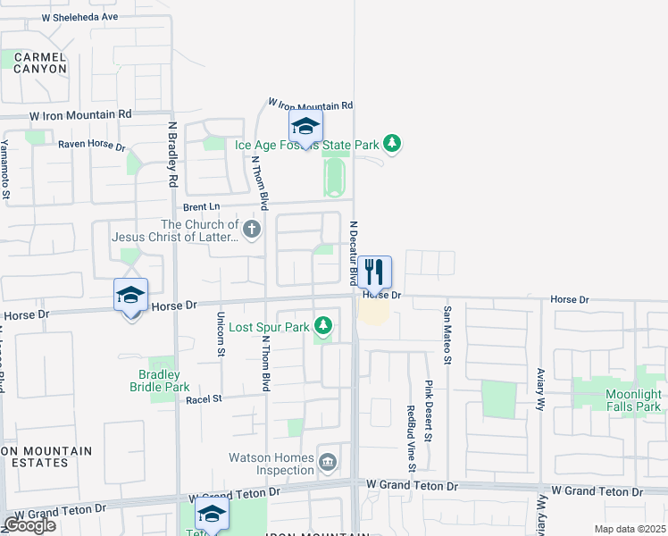 map of restaurants, bars, coffee shops, grocery stores, and more near 4913 Lazy Day Court in Las Vegas